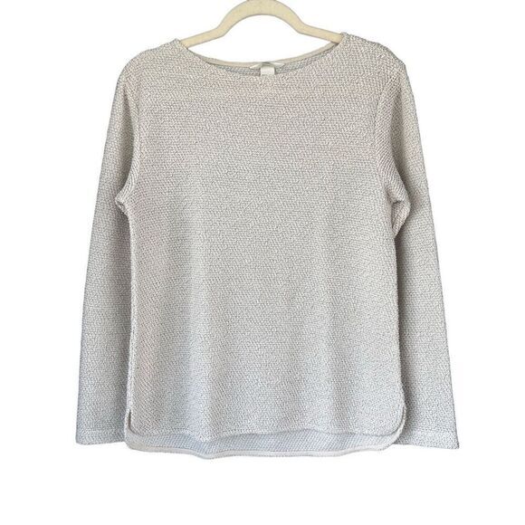 H&M Oatmeal Oversized Textured Cotton Sweater Size‎ Small - Picture 1 of 4